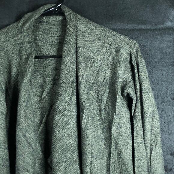 Express Womens Sweater Green Cardigan Open Front Cotton Long Sleeve Small - Picture 5 of 12